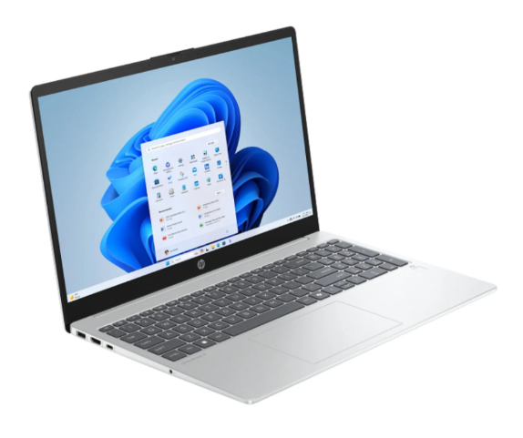 HP OmniBook 3 NGAI 15-fn0005ne Ryzen AI 7 350، 24 جيجا DDR5، 1 تيرابايت SSD، Radeon 860M، 15.6 بوصة FHD فضي جليدي - C3RA7EA