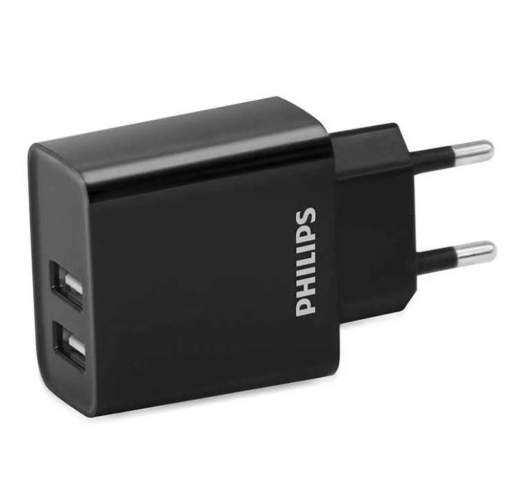Philips Ultra fast Dual USB Wall Charger 3.1A/ 15.5W