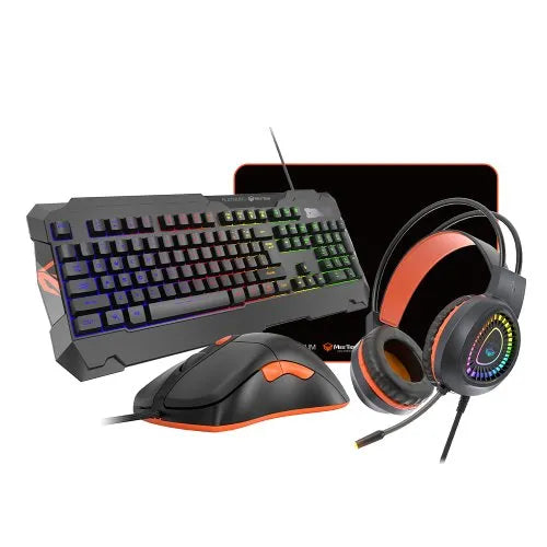 Platinum MT-C505-A-UAR-PLAT Gaming Combo – Keyboard, Mouse, Headset & Mousepad, RGB Backlit