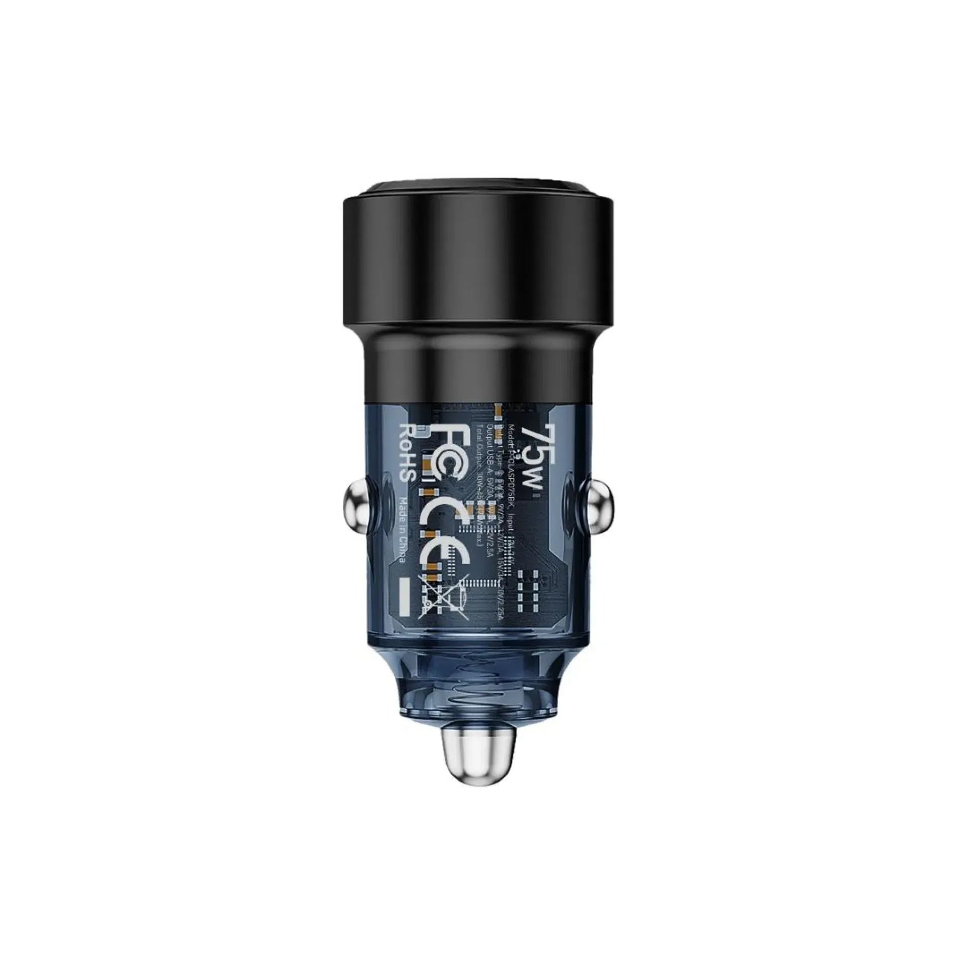 Platinum Super Series Car Charger Pd 75 Type-C + Qc - Black - P-Claspd75Bk