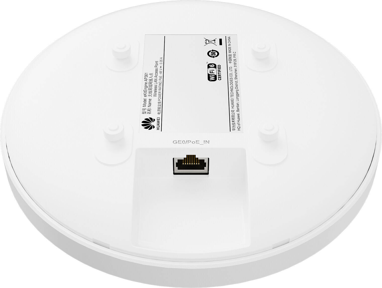 Huawei eKit / AP361 / AX1775 WIFI 6 Dual Band Ceiling Mount POE Access Point