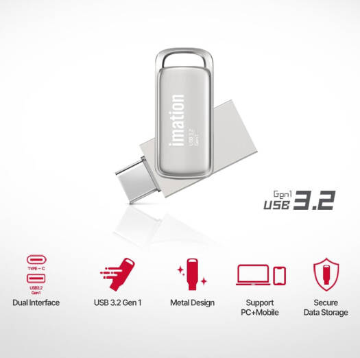 Imation USB 3.2 Gen1 Z1- OTG Pearl Nickel 32GB