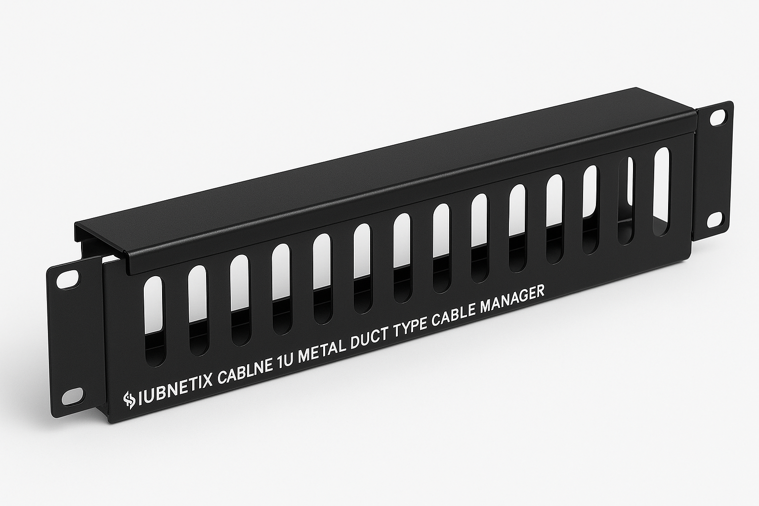 HUBNETIX CABLINE 1U METAL DUCT TYPE CABLE MANAGER - HCS-CM1UD-MT-BK