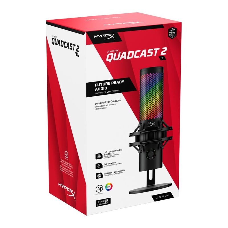 HyperX QuadCast 2 S - RGB USB Microphone