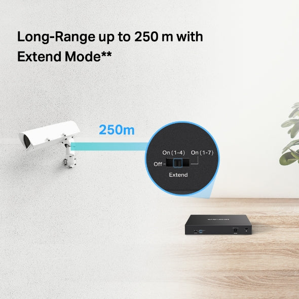 8-Port Gigabit Desktop Switch with 7-Port PoE+  MS108GP