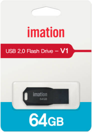 FLASH DRIVE IMATION 64GB USB 2.0 V1-BLACK