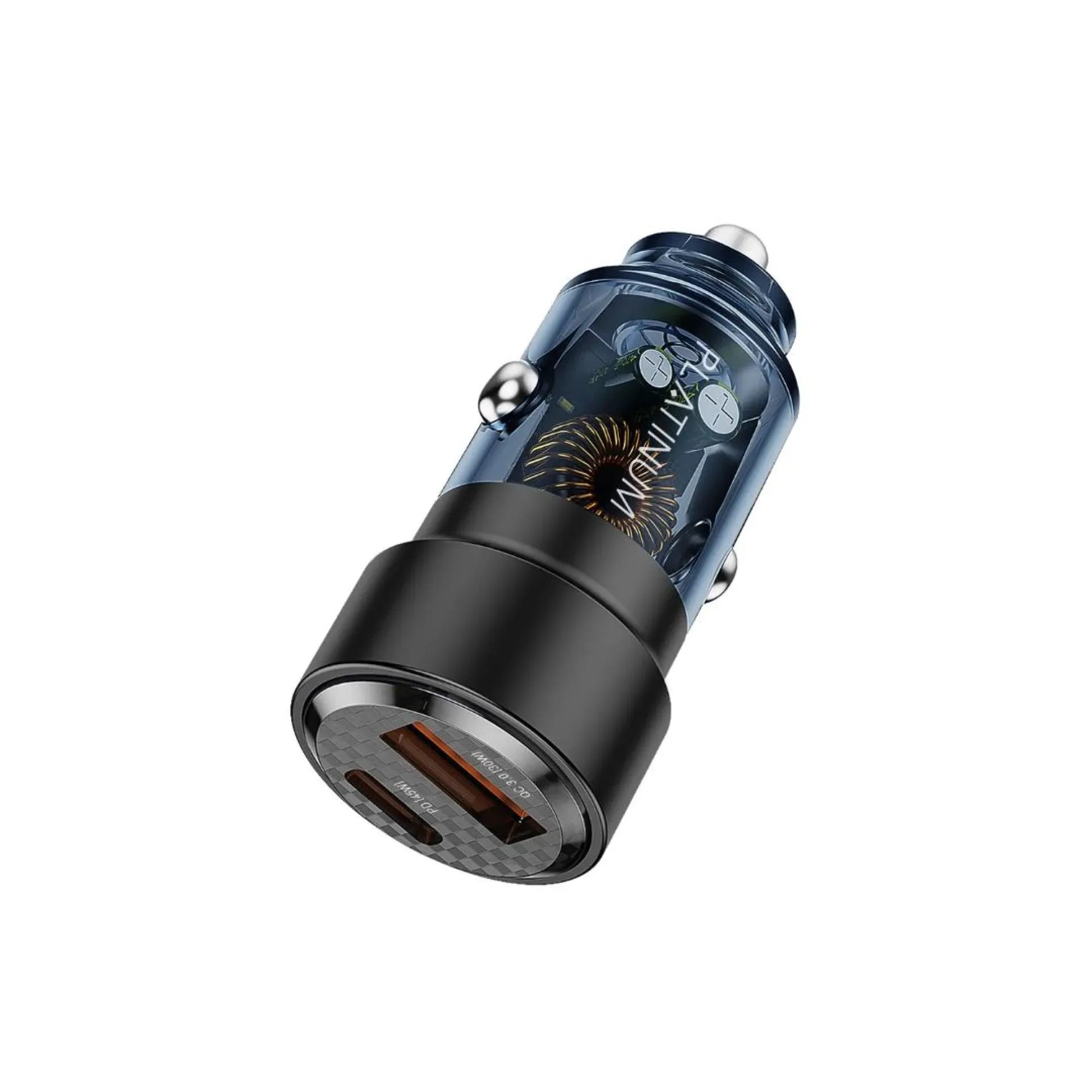 Platinum Super Series Car Charger Pd 75 Type-C + Qc - Black - P-Claspd75Bk