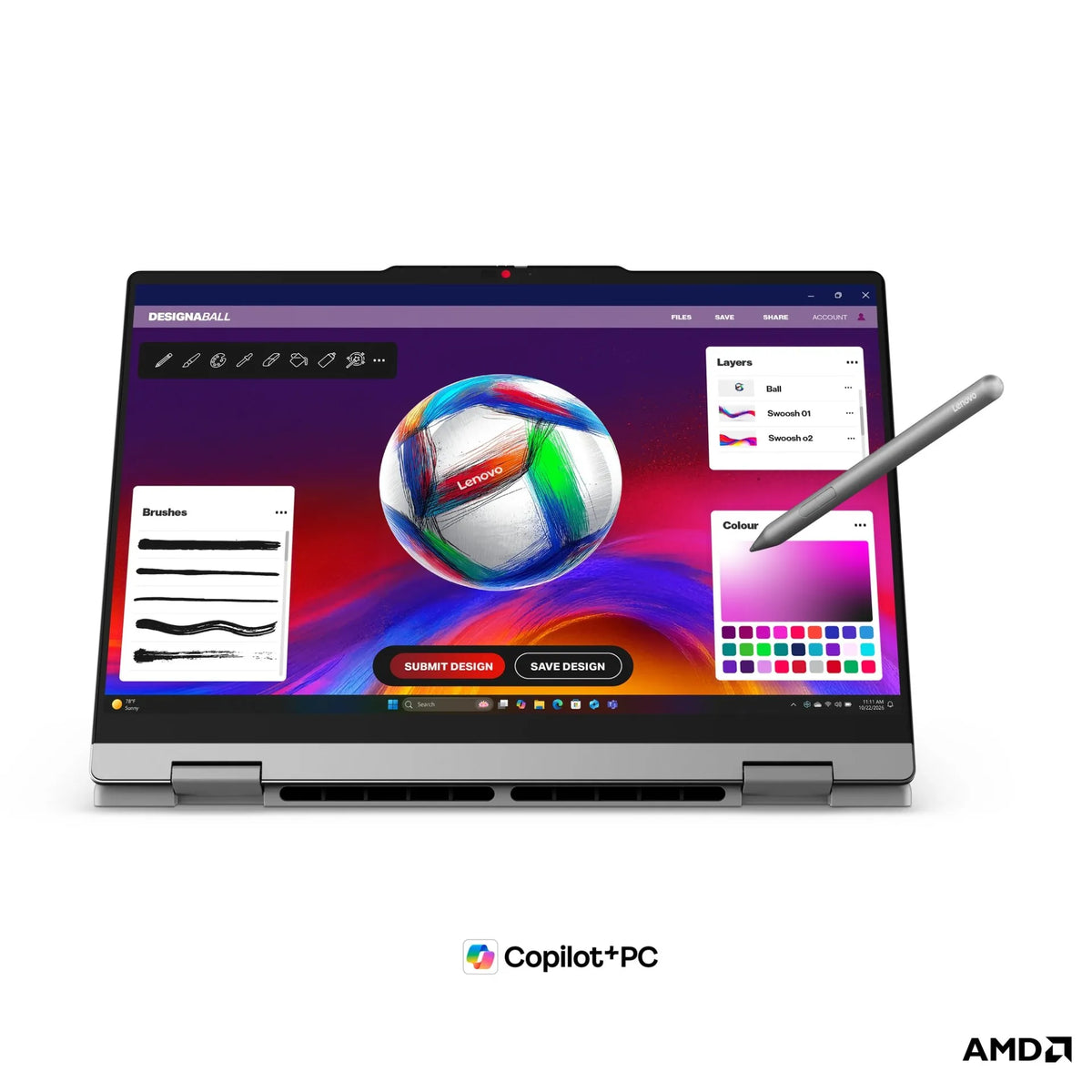 Lenovo IdeaPad 5 2-in-1 14AHP11 -AMD Ryzen 7 - 16GB RAM - 512GB SSD - 14 inches WUXGA OLED 600nits Touch- Windows 11 Home - 1 Year Warranty - 83UJ000CAX