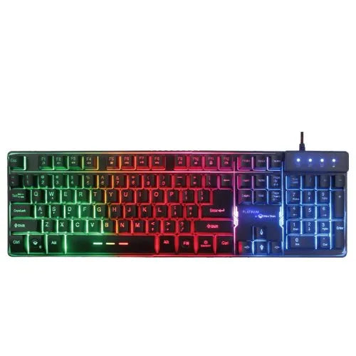 Platinum MT-K9300-A-UAR-PLAT Gaming Keyboard – Gold-Plated USB, 104 Keys