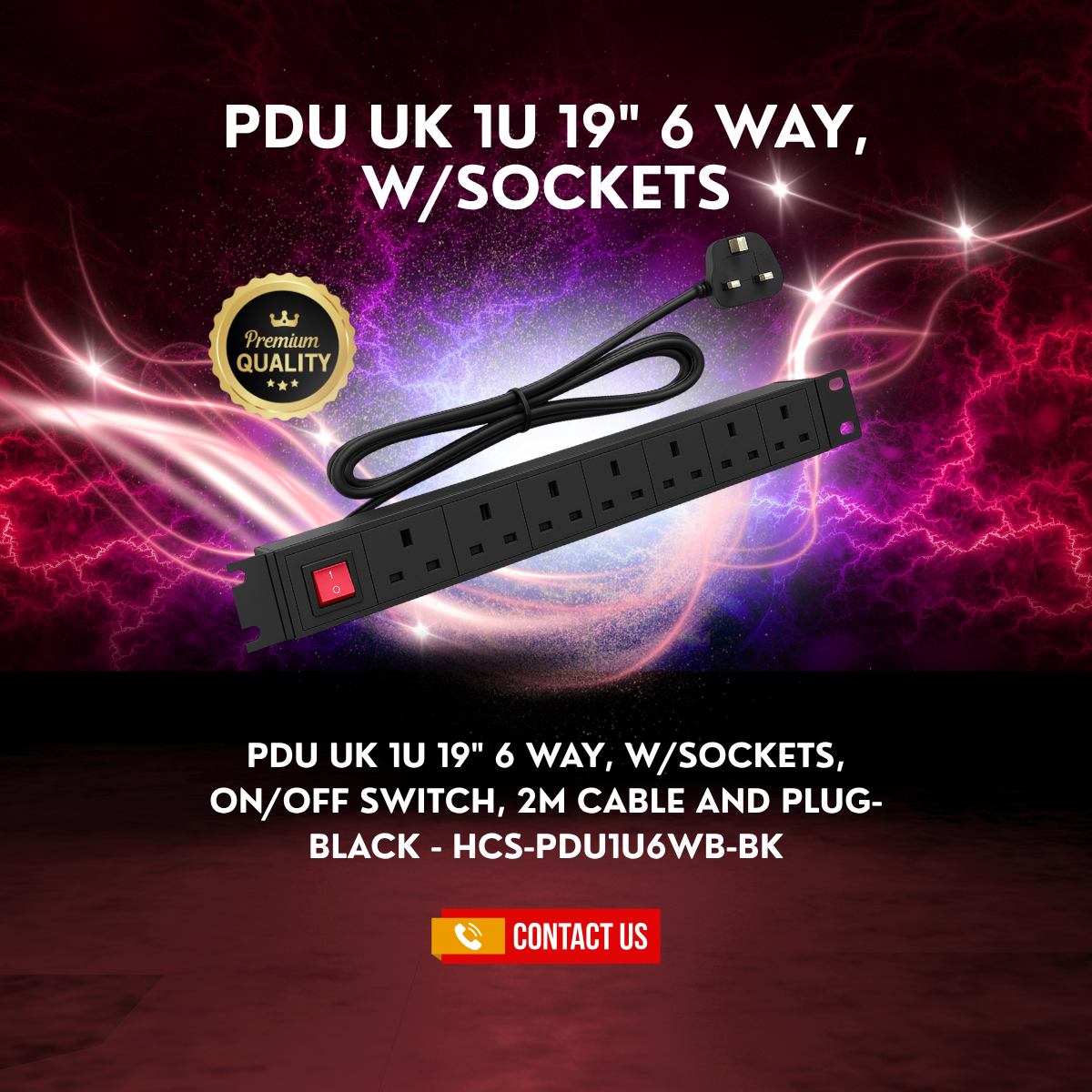 HUBNETIX CABLINE PDU UK 1U 19